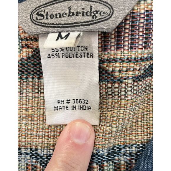 VTG. Stonebridge Western Blazer Jacket  Womens M Tapestry Concho Button Outdoors - Picture 8 of 13